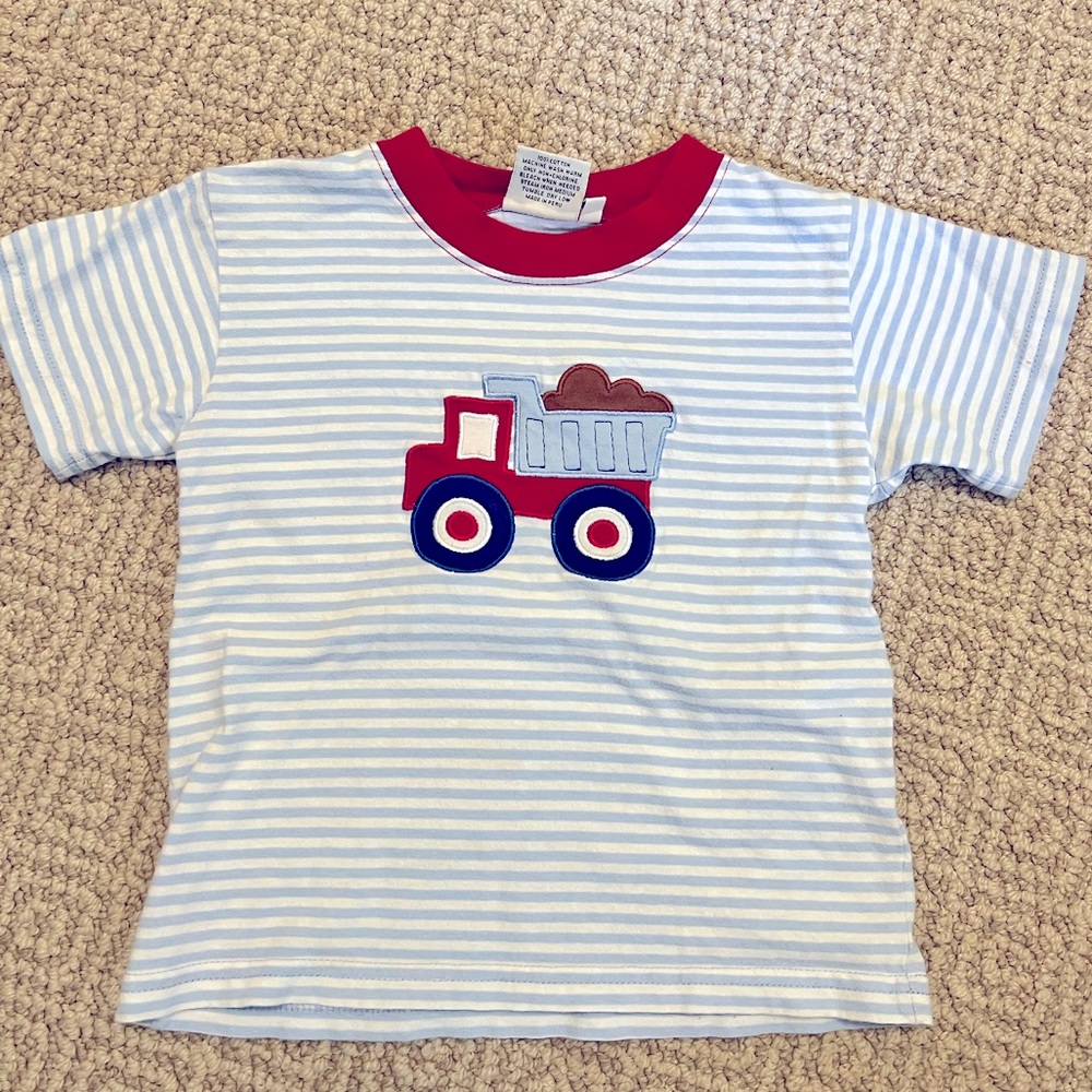 Luigi Kids 3T Dump Truck Appliqué shirt